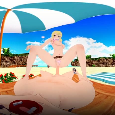 Lucy Heartfilia wants a beach fucking VR Porn Video